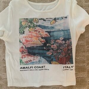 Kids White Amalfi Coast Graphic Tee